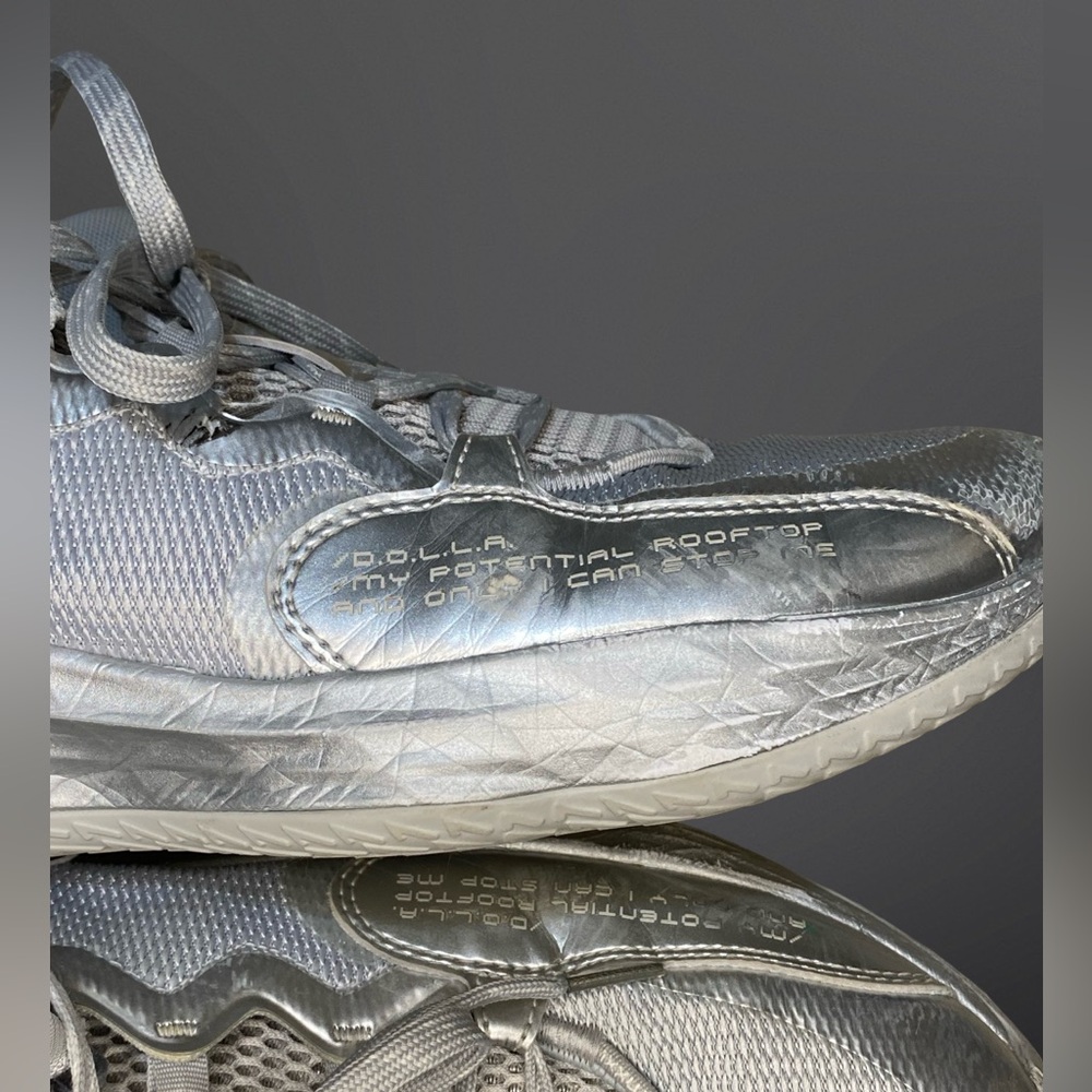 Men’s Adidas Dame 7 EXTPLY Silver Metallic Size 10 - Picture 6 of 8